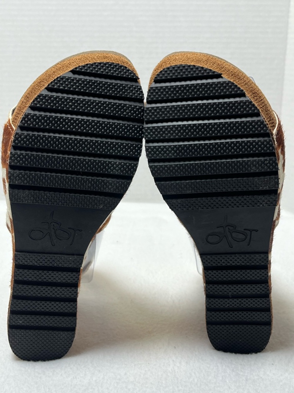 OTBT Jaunt Slingback Wedge Sandals Cow Calf Hair Size 6 - Picture 10 of 14